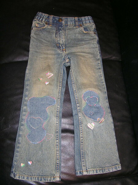 geflickte Lieblings-Jeans