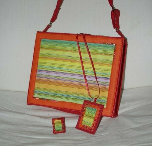 Filz-Laminier-Tasche mit Schmuckset :)