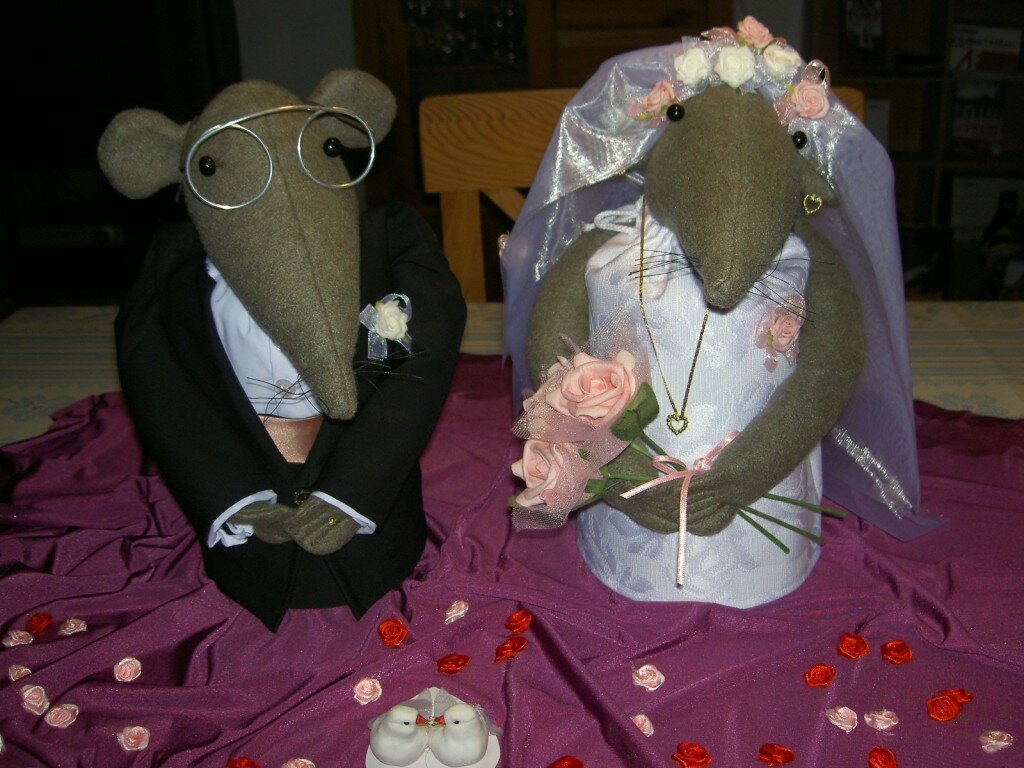 Mäuse-Brautpaar