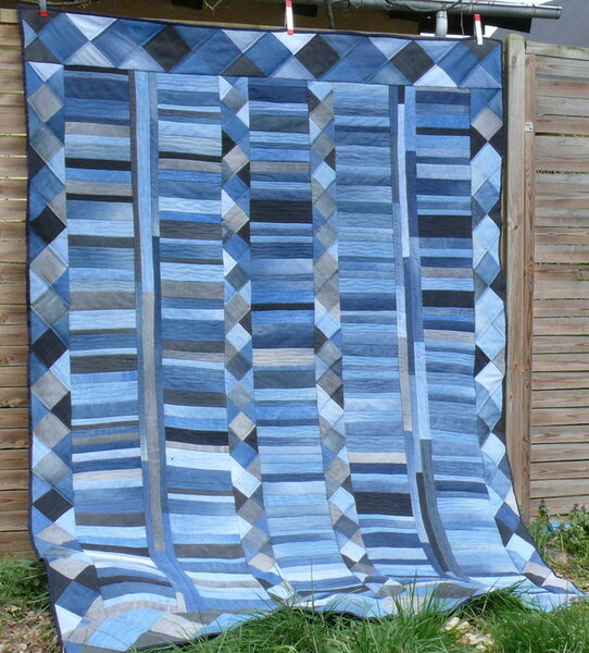 Quilt as you go aus alten Jeans