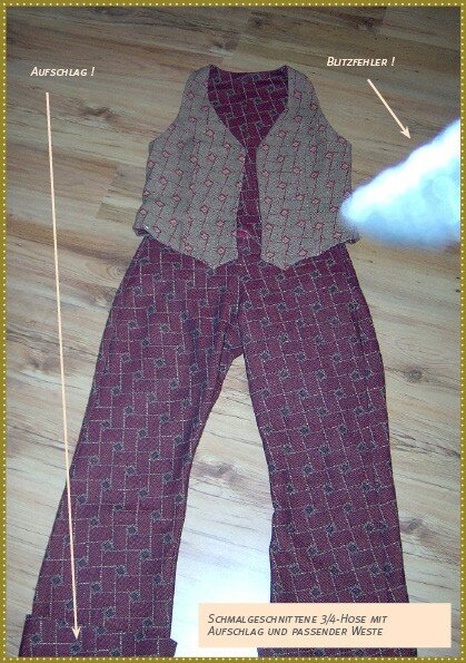 Drei-Viertel-Hose mit Weste