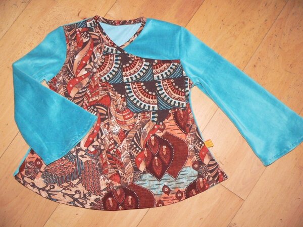 Ottobre China-Shirt ohne Kragen