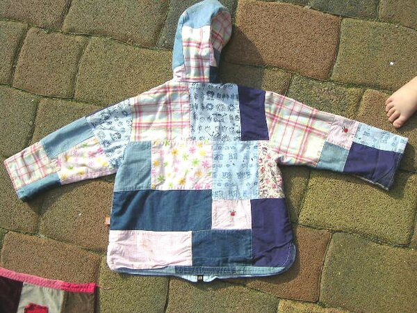 Patchwork Sommerjacke von hinten