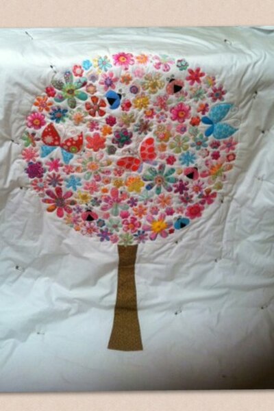 Blüten appliziert