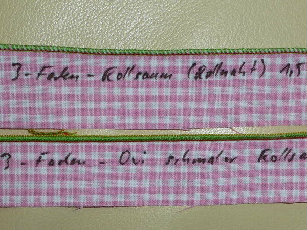 Rollsaum und Rollnaht