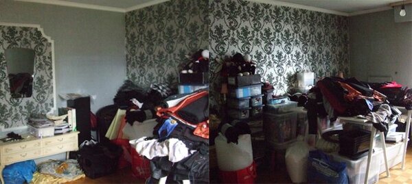mein Nähzimmer: im Moment noch eine wahre Katastrophe!!!