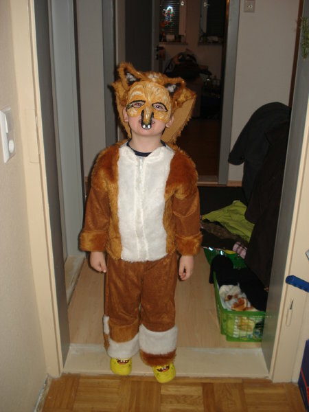 Fuchskostüm zur Fasnet im Kindi mit dem Thema Waldtiere