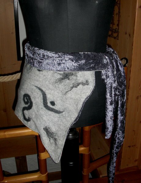 Cacheur Schal Filz + Pannesamt3