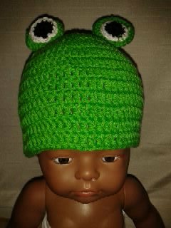 Froschmütze für´s Baby-Fotoshooting