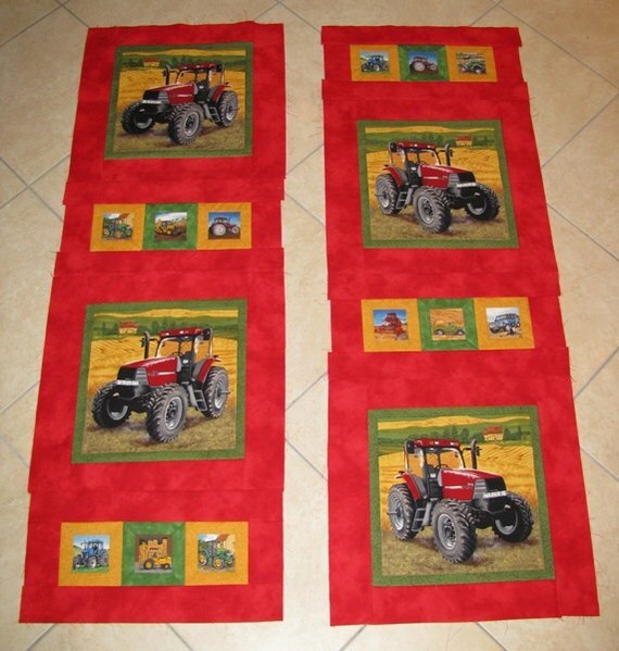 Traktor-Quilt, Zwischenstand