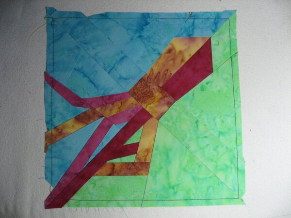 Kopffuessler nach der paper piecing Methode - eigener Entwurf