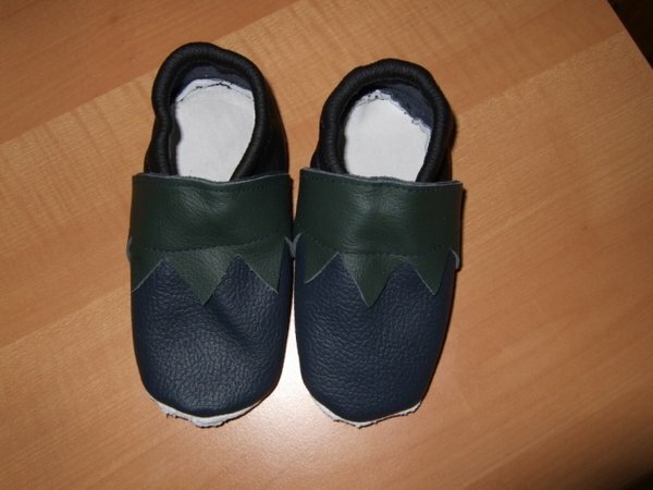 Puschen dunkelblau dunkelgrün mod
