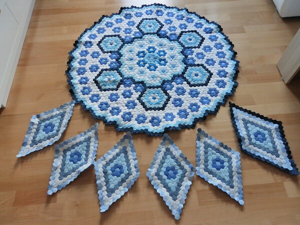 Hexagonquilt La Passion - Teil 4 in der Entstehung