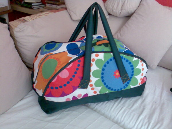 meine erste Reisetasche - "ich bin verliebt" :) - aus IKEA-Reststoffstück