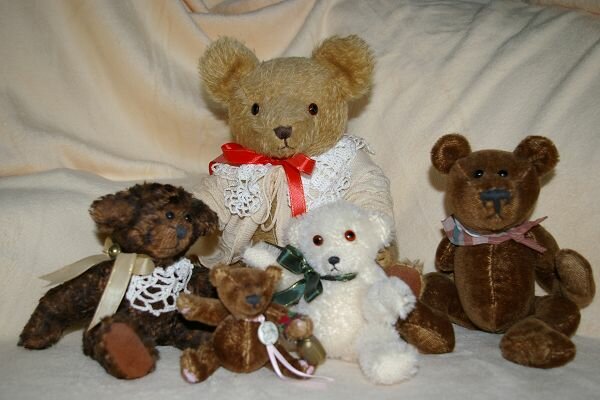 Das sind meine ersten Versuche Teddies zu nähen.