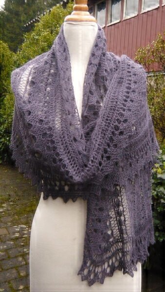 'Melon Pattern Scarf' aus dem Buch 'Victorian Lace Today' von Jane Sowerby