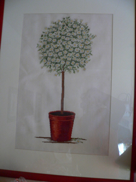 Margeritenbaum
Original auf Sackleinen, Größe einer Zimmertür,
von mir verkleinert