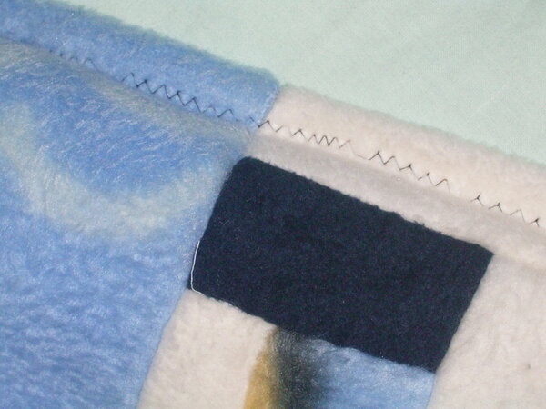 Patchworkdecke Saum