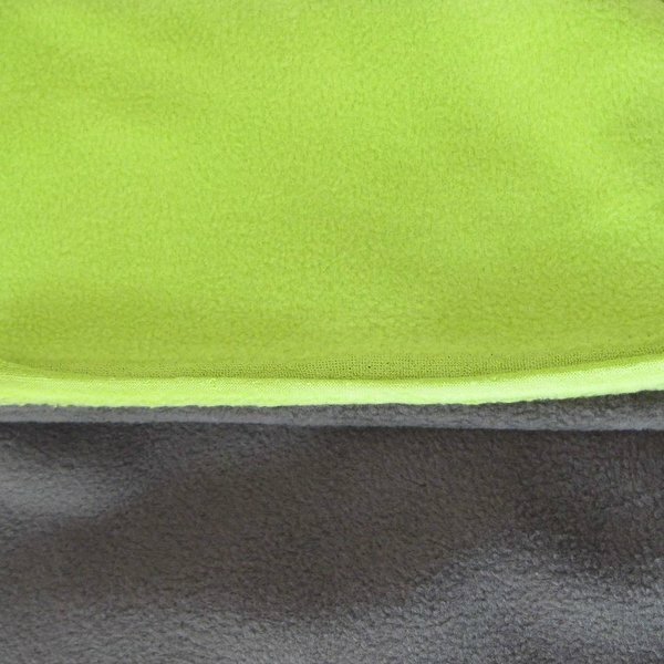 Double-Face-Fleece für mich, khaki-limone und sehr kuschelig...
