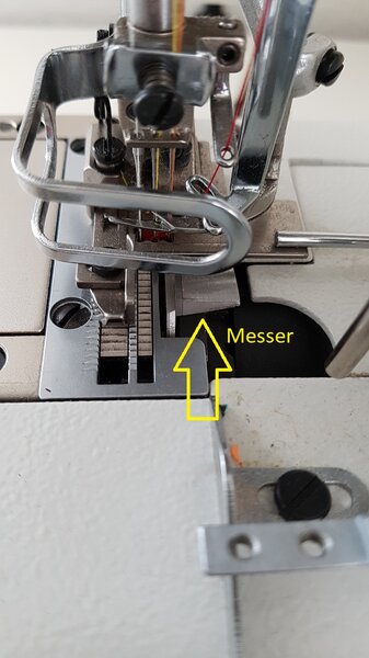 Messer Bundannähmaschine