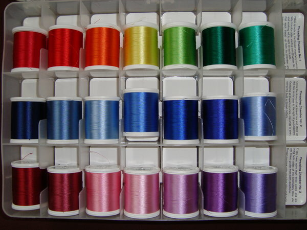 Madeira Stickgarne "Rayon" 
obere Seite vom Stickgarnkoffer