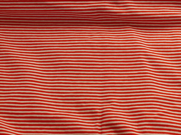 Jersey rot-weiß geringelt  1,50 breit