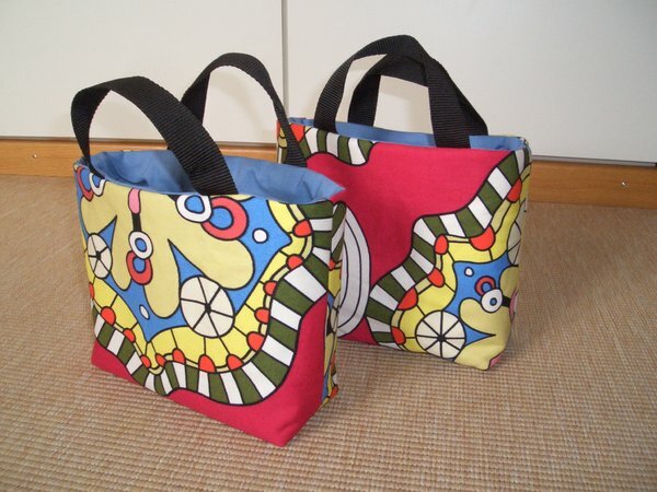 2 Minihenkeltaschen, Stoff Ikea