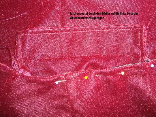 Patte und Taschenbeutelschlitz