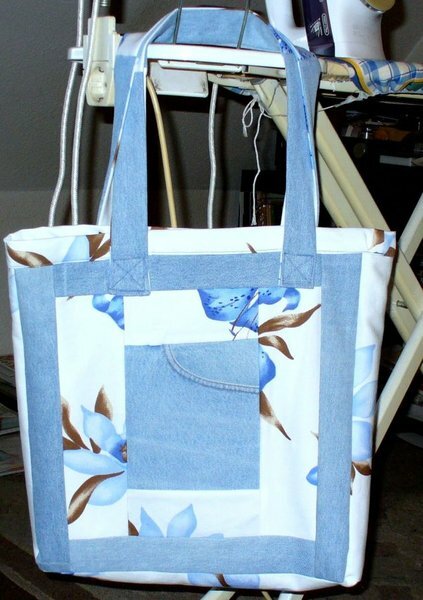 Einkaufstasche aus alter Jeanshose1