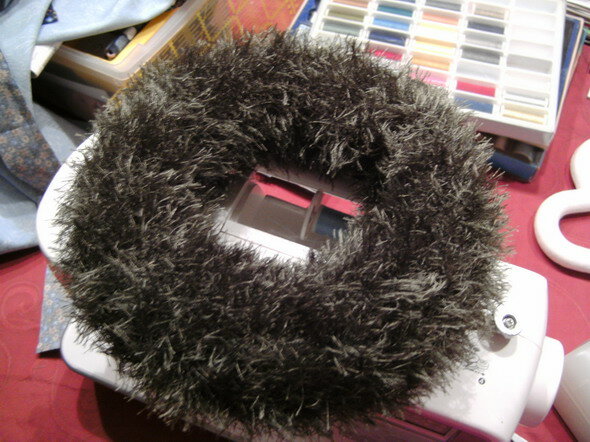 bestrickter Adventskranz