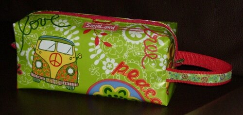 Kosmeticktasche aus Wachstuch