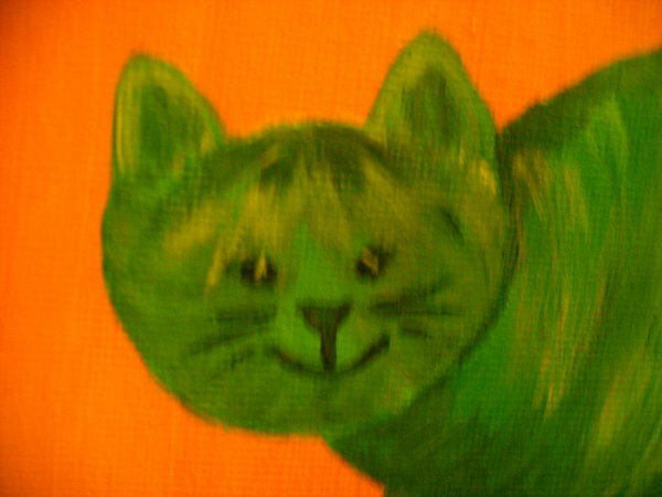 eine Katze sieht grün
Acryl auf Leinwand