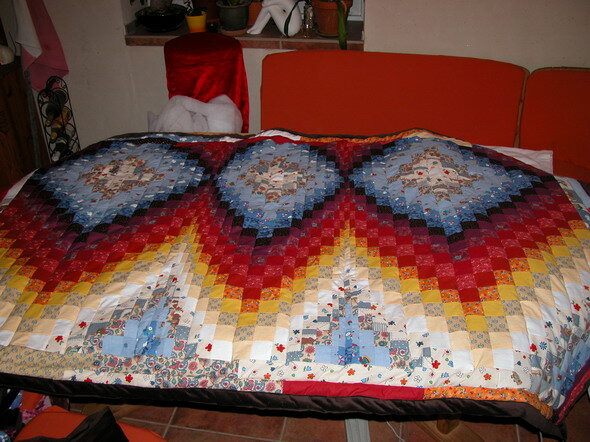 Joachims Decke - gespiegelter Bargello
