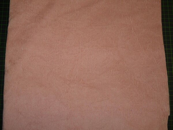 altrosefarbener Cord
115x120cm