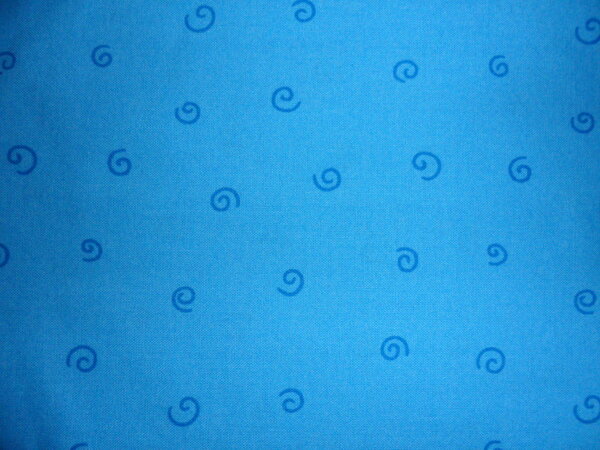Stoff 11:
Westfalenstoffe Junge Linie Kringel blau
vorgewaschen
67 x 57 => 0,38 m²
Tauschfaktor 15 0% => 0,57 m²