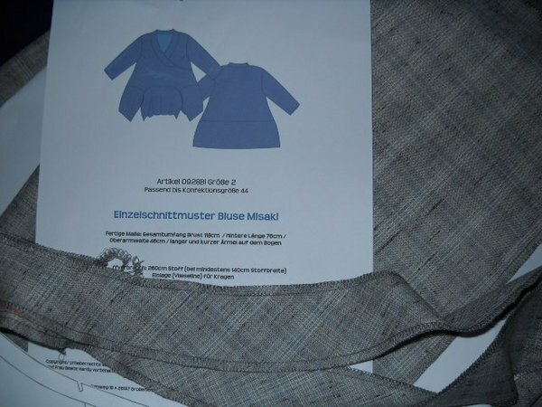 Bluse Misaki, graukariert 2m, angegeben 2,60m Größe 2