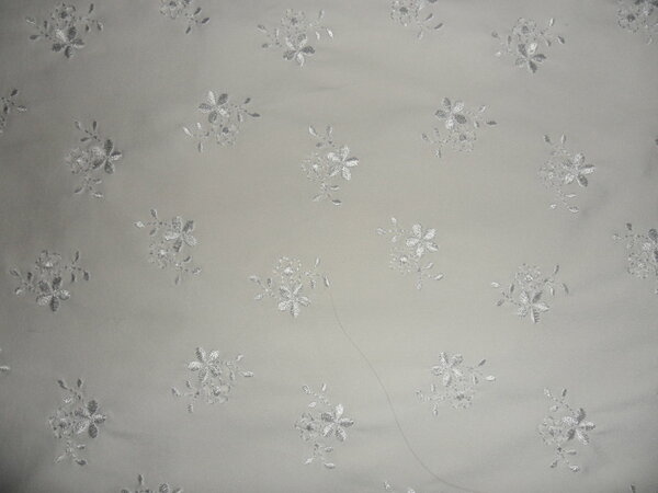 Stoff 31:
Wäschejersey Microfaser bi-elastisch schneeweiß bestickt
vorgewaschen
76 x 50 + 74 x 80 => 0,97 m²