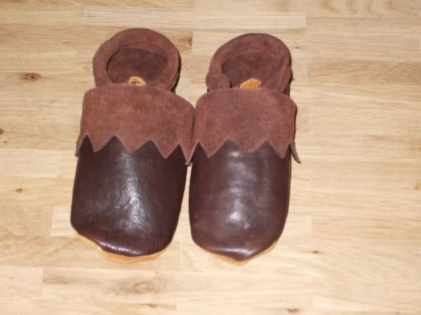 Puschen dunkelbraun mod