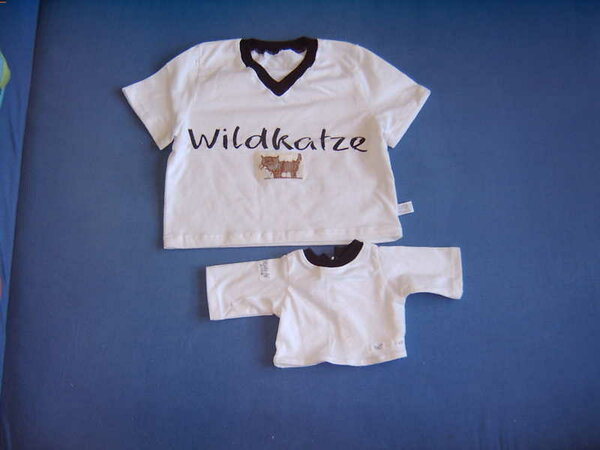 Thsirt wildkatze für meine Tochter und Puppe