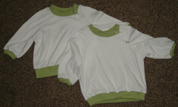 aus He.-Shirt werden 2 Babyshirts Gr.74