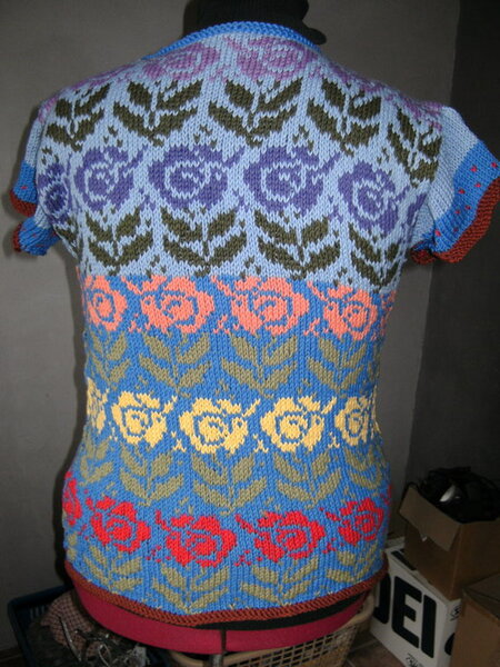 Rosenjacke von hinten