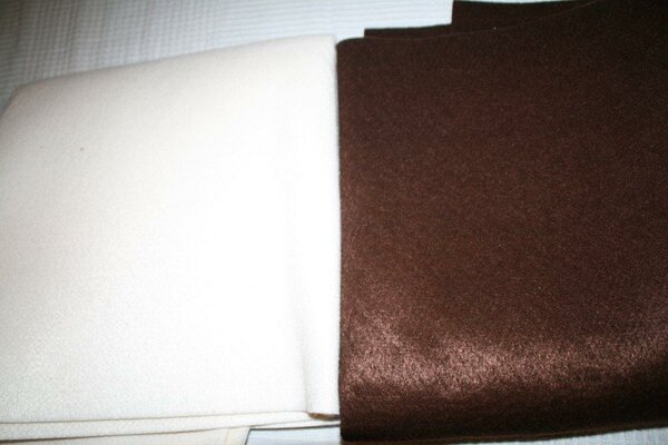 Filz, 3 mm - beige und braun