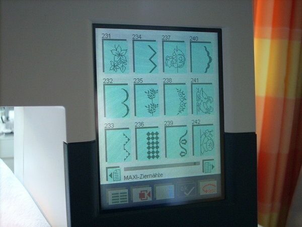 Ansicht Touch-Screen Maxi-Muster Auswahl