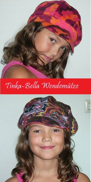 Tinka-Bella Wendemütze aus Fleece und Viscose-Jersey