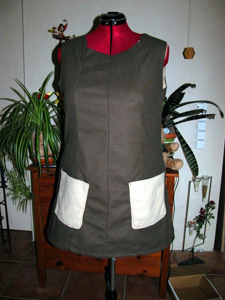Trägerkleid Burdaschnitt 7736 aus Doppel-Fleece
