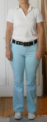 Look of the Day: Jalie Jeans, Kauf-Polo, Ärmel gekürzt