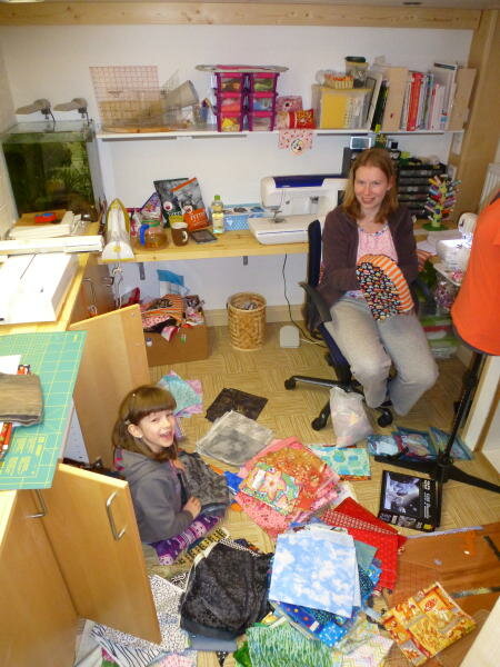 Nähzimmer im Chaos
