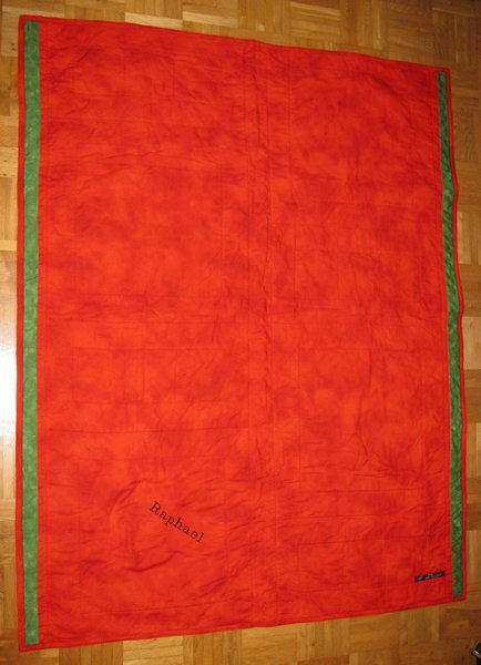 Traktor Quilt, Rückseite