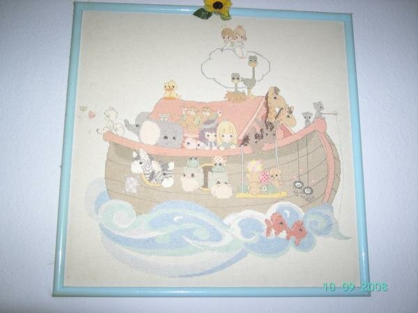 Precious Moments Arche Noah
nach kreuzstichvorlage aus den usa