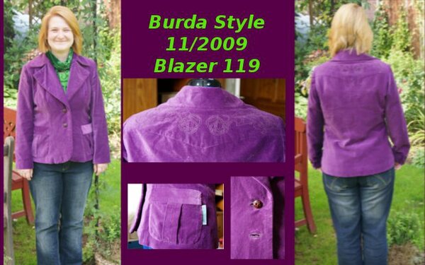 Samtblazer BurdaStyle 11/2009 Modell 119